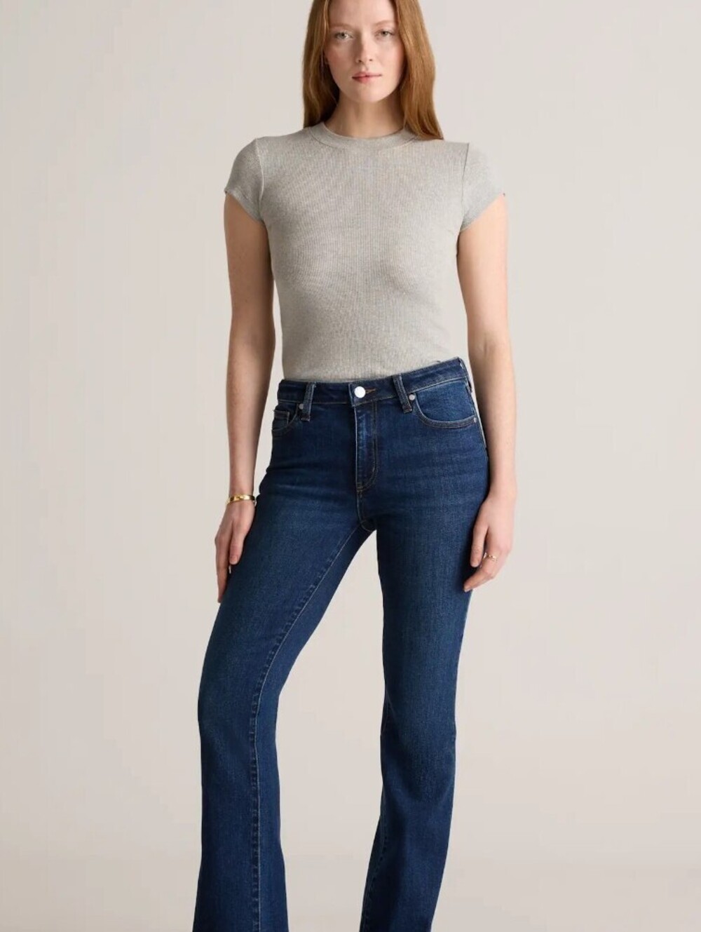 Quince Midnight Blue Luna Stretch Flare Denim Jeans - Size - 28